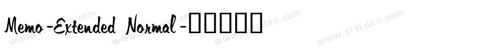 Memo-Extended Normal字体转换